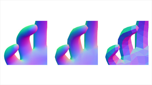 mixed reality Phong surface 3D finger models