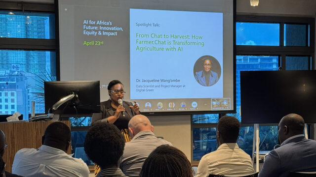 a person giving a presentation