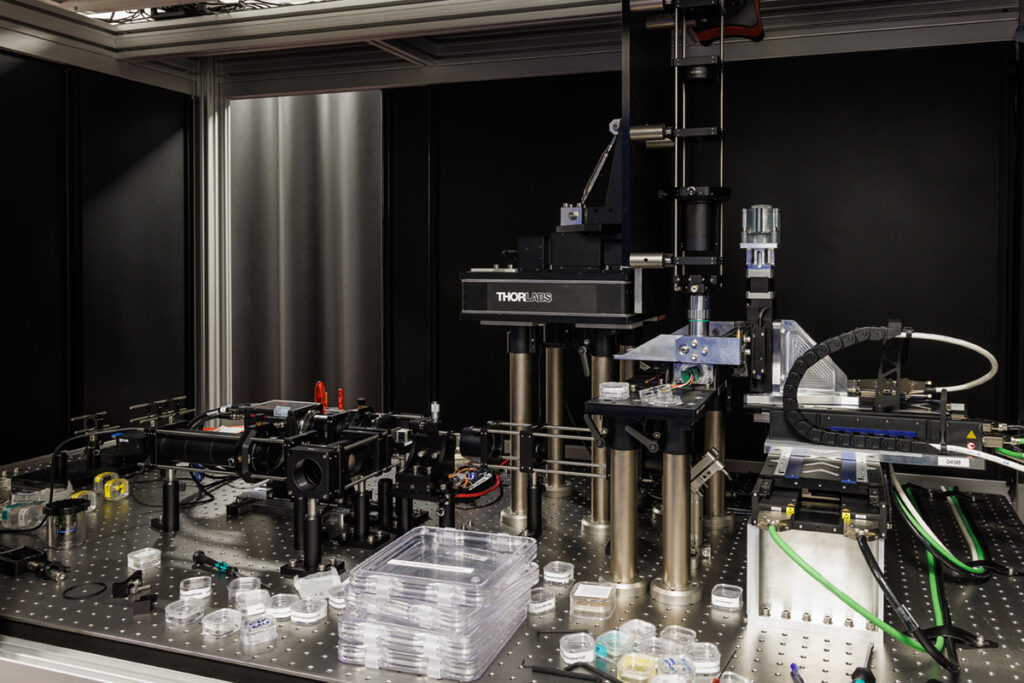 Project Silica | Nature | photo of lab testing set up